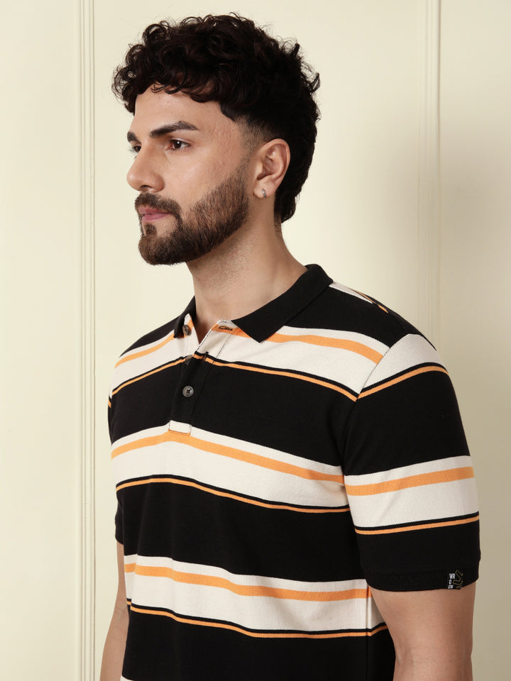 Pure Cotton Yarn Dyed Polo | Black