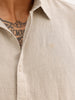 Solid 100% Premium Linen Shirt | Natural | WSH02FSSL0314S