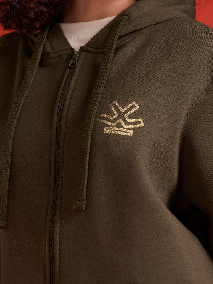 All-Day Casual Comfort Fit Hooded Sweatshirt | Olive