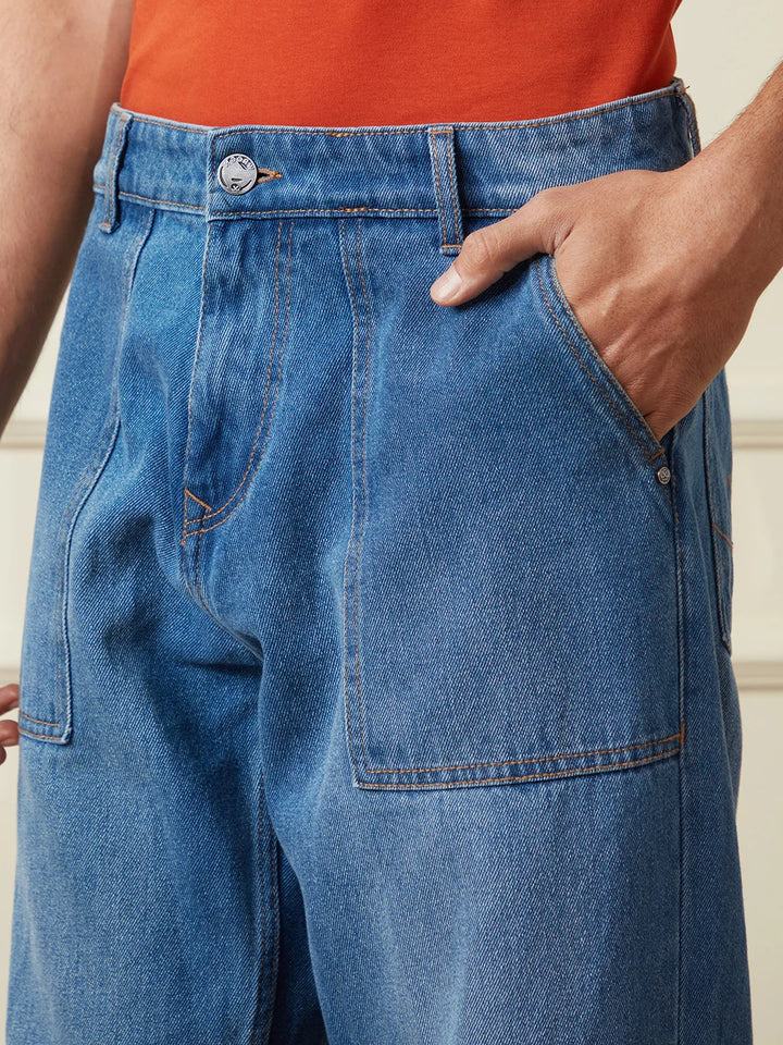 Light Fade Loose Fit Jeans | Blue