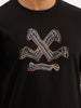 Slim Fit Placement Printed T-Shirt | Black