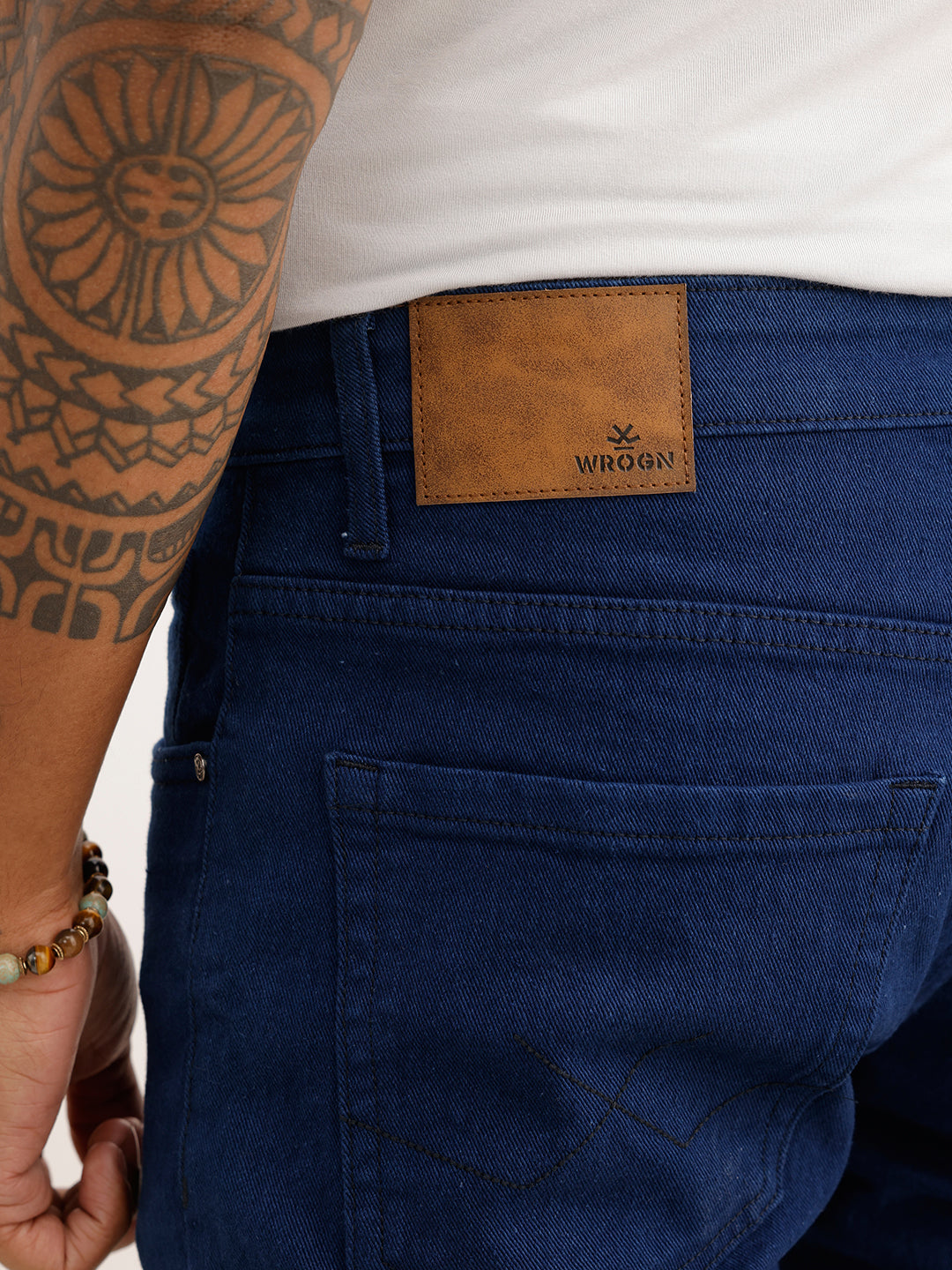 Solid Skinny Fit Denim Jeans | Dark Blue