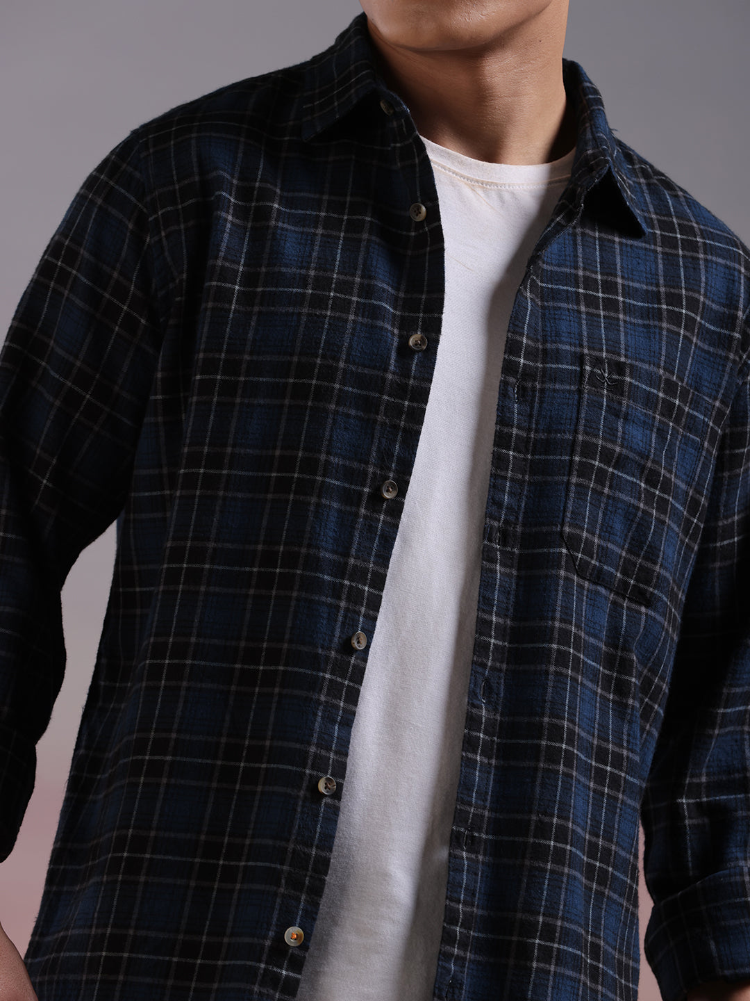 Checked Squares Urban Navy Shirt