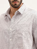 Oversized AOP Full Sleeved Shirt | Grey