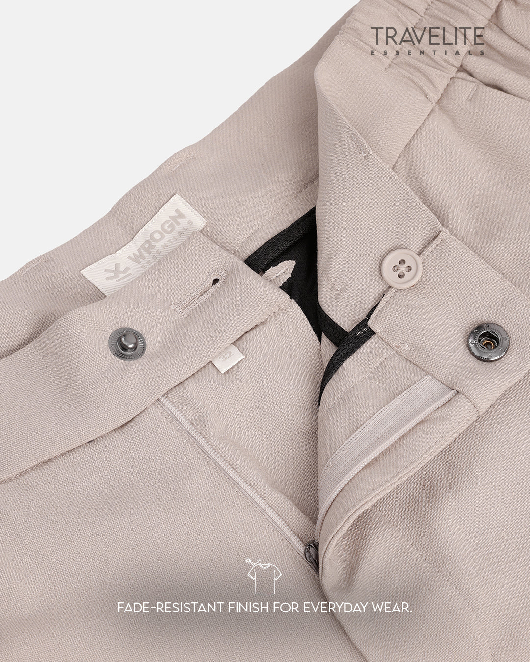 Travelite Straight Fit Trousers | Essential |  Khaki