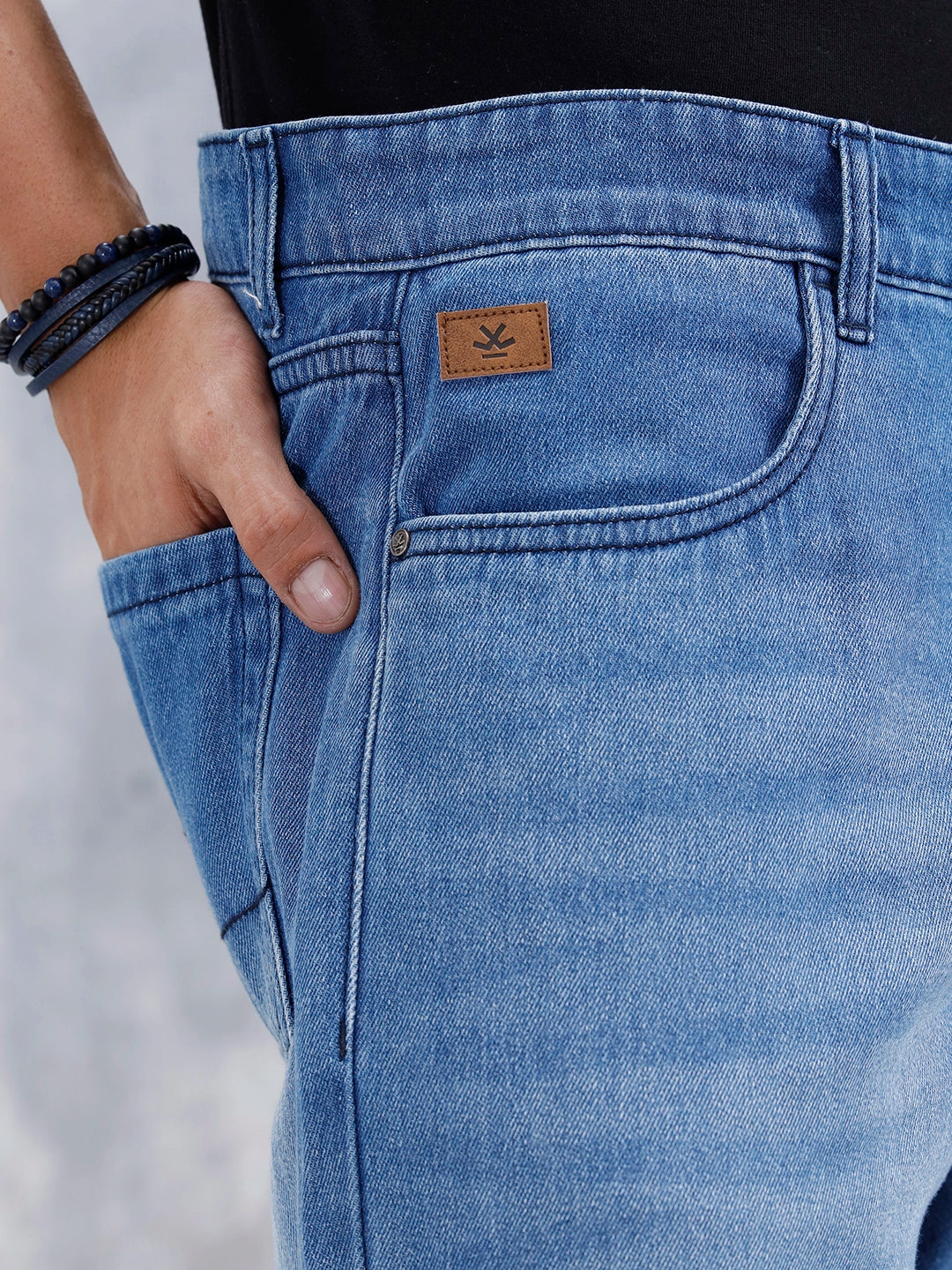 Men's Anti Fit Mid Wash Jeans | Med Stone