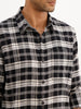Checkered Slim Fit Full Sleeve Shirt | Black