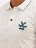Slim Fit AOP Polo T-Shirt | Off White