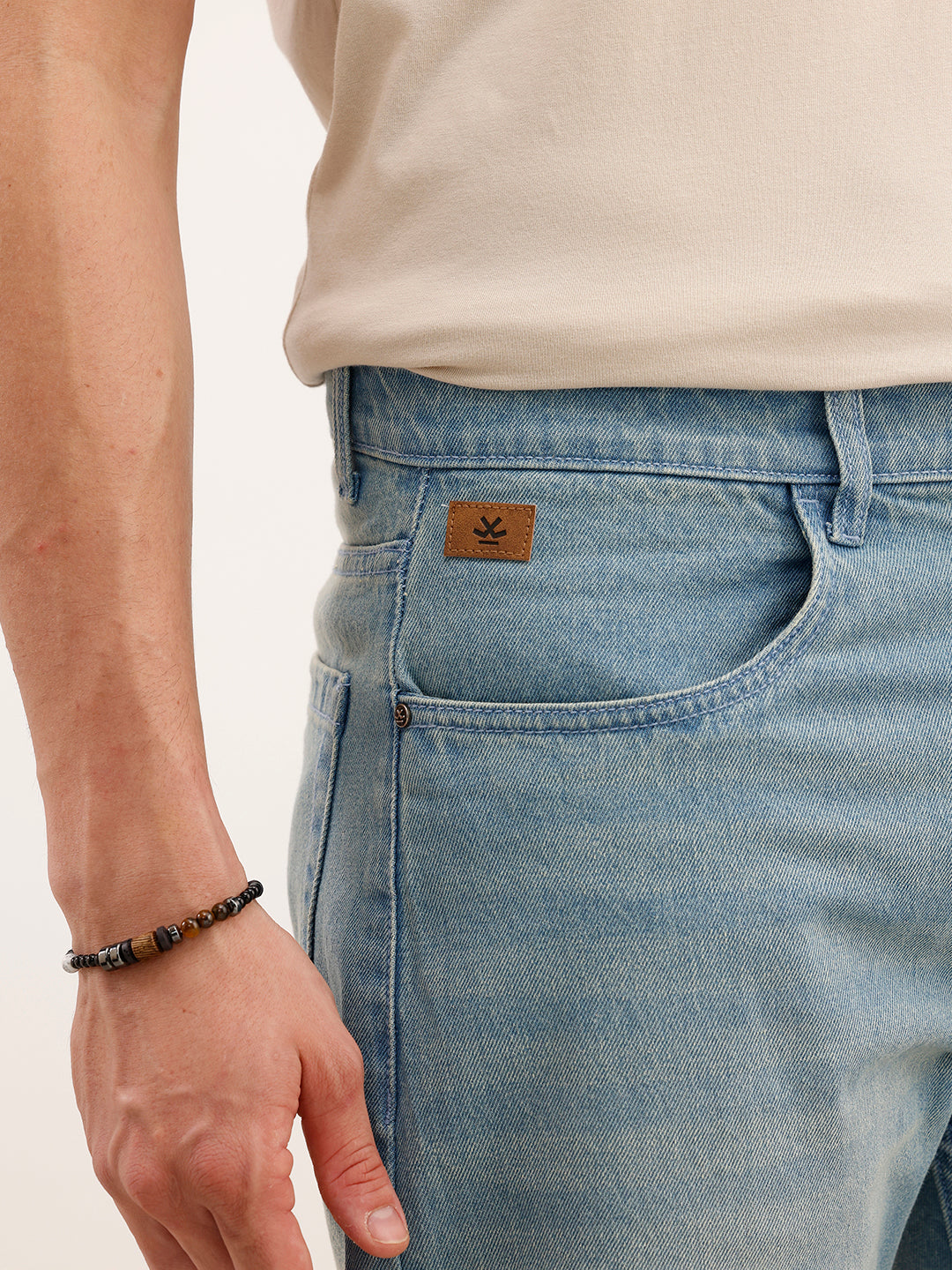 Anti Fit Faded Denim Jeans  | Light Blue