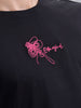 Men's Casual Embroidered Oversized Fit T-Shirt | Black