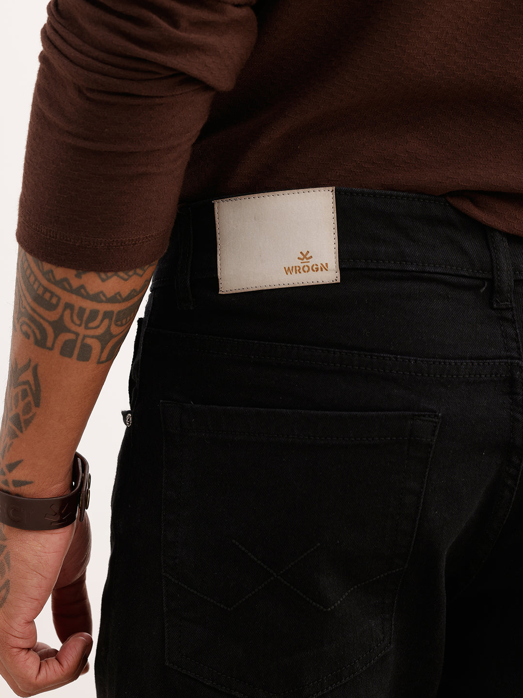 Solid Slim Fit Denim Jeans | Black | WUJN2857MF