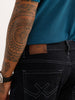 Solid Skinny Crop Contrast Stitch Denim Jeans | Dark Blue | WJN0200SC2174S