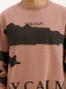 Oversized Placement Printed Sweatshirt | Pink