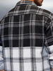 Men's Casual Oversized Fit Checkered Pattern Shirt | Black