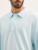 Oversized Plus Fit Full Sleeve T-Shirt | Light Blue