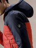 Colourblocked Hooded Puffer Jacket