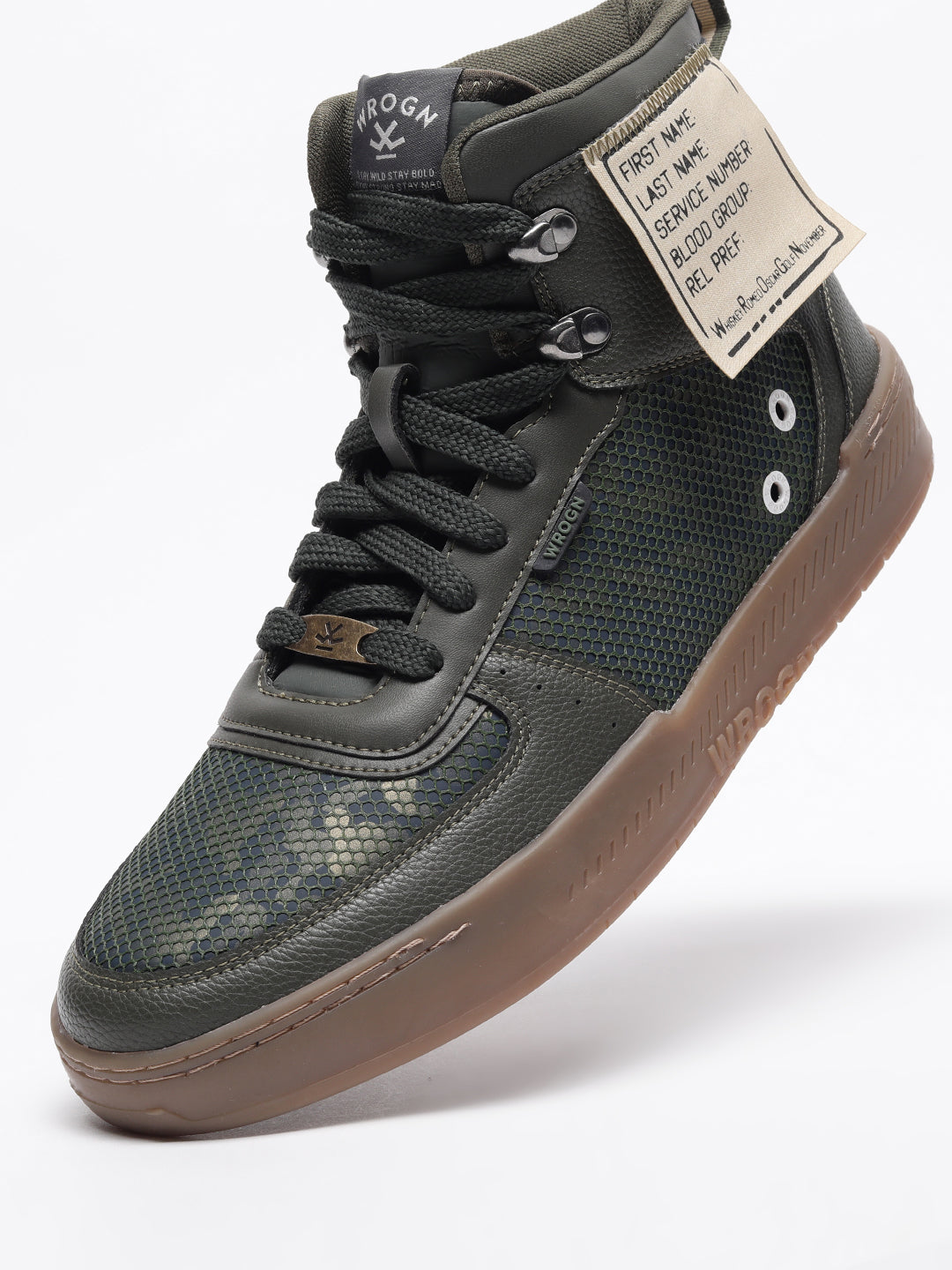 Olive Camo High Top Sneakers