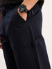 Loose Fit 100% Cotton Trouser | Navy Blue