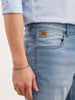 Straight Fit Faded Denim Jeans  | Light Blue