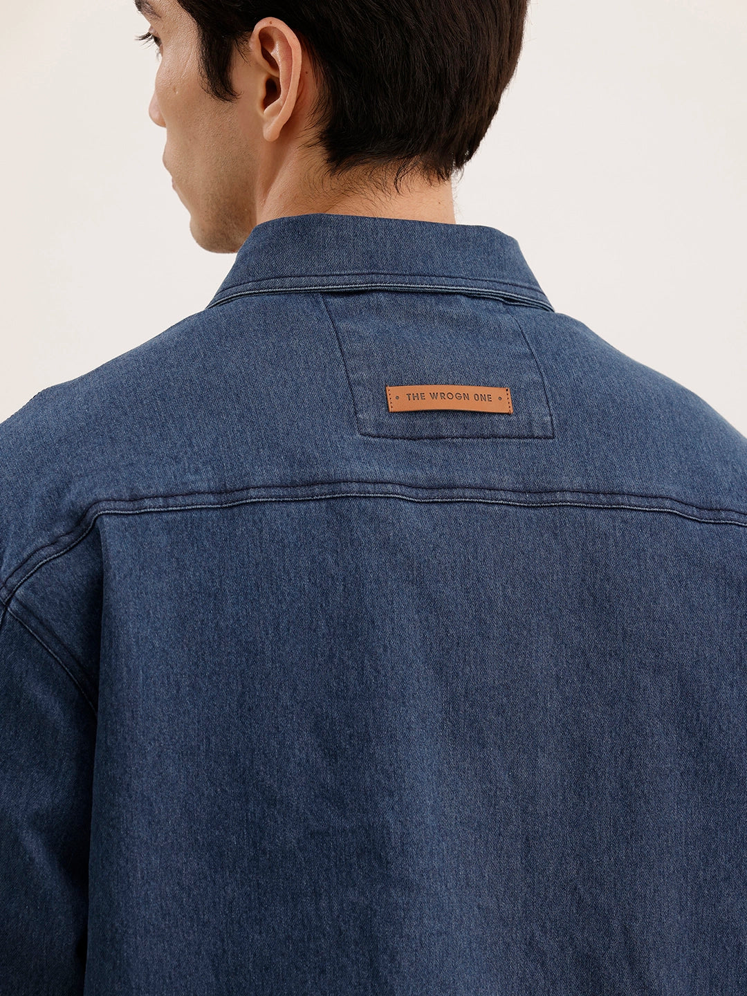 Oversized Zipper Denim Jacket | Blue