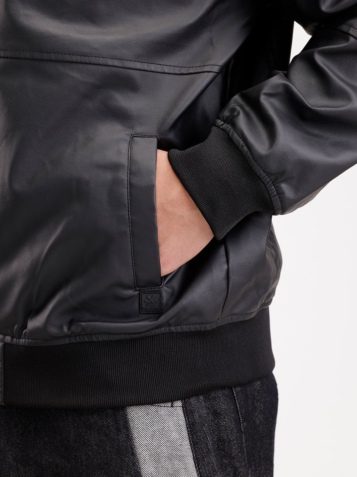 Classic Oversized Back Printed Jacket  | Black