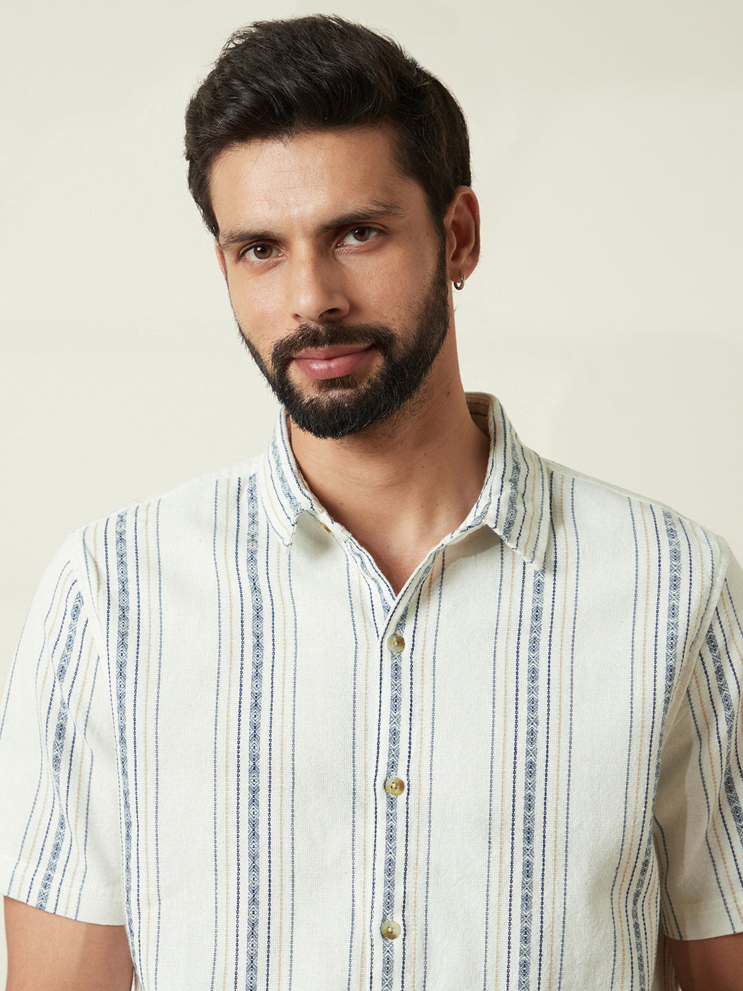 Striped Slim Fit Shirt in Blue