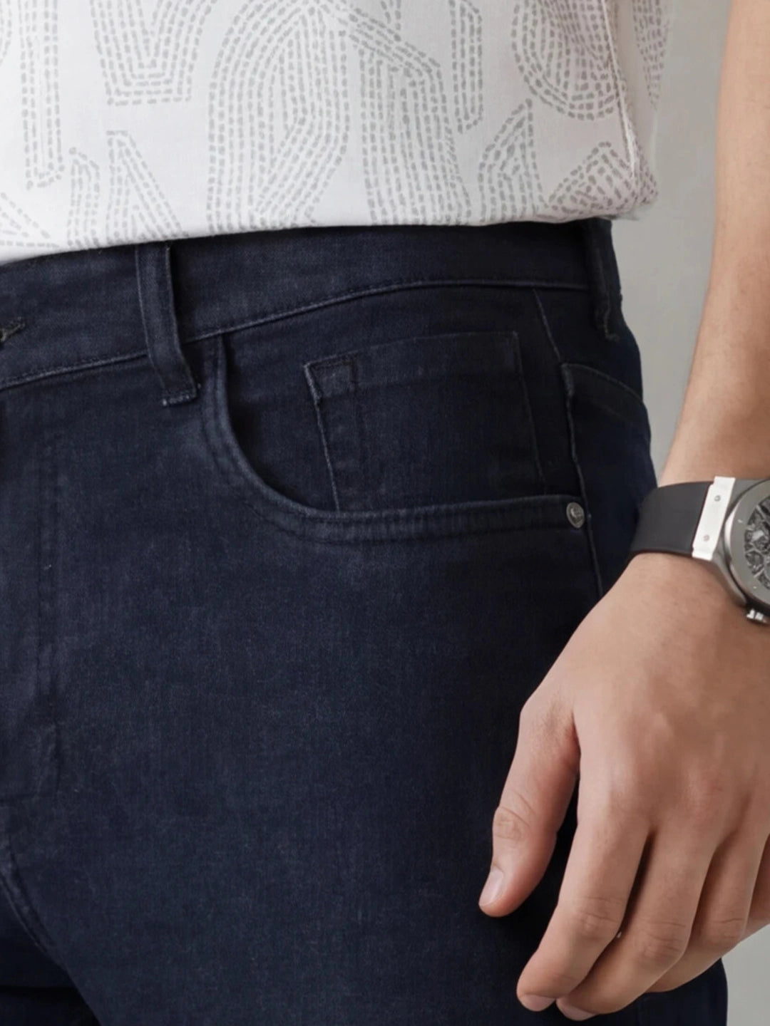 Relaxed Fit Denim Jeans | Dark Blue