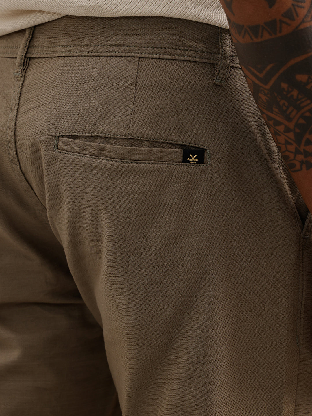 Classic Solid Straight Fit Trouser | Olive
