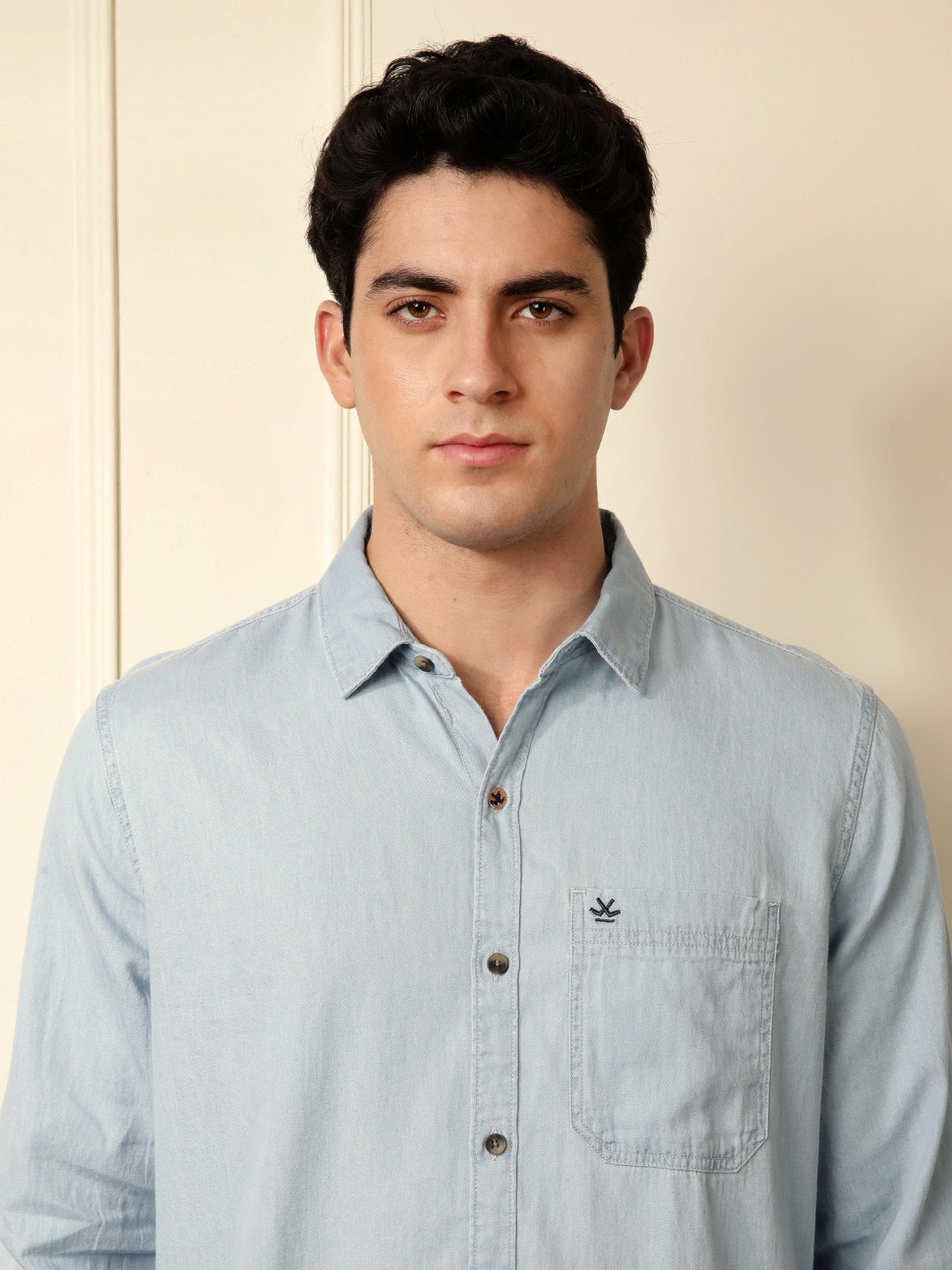 Casual Slim Fit Shirt in Blue