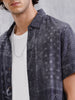 Fluid AOP Slim Fit Shirt | Black