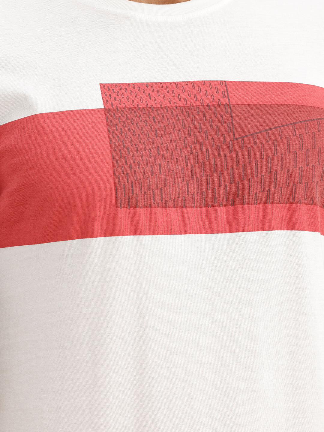 Slim Fit Placement Printed T-Shirt | White