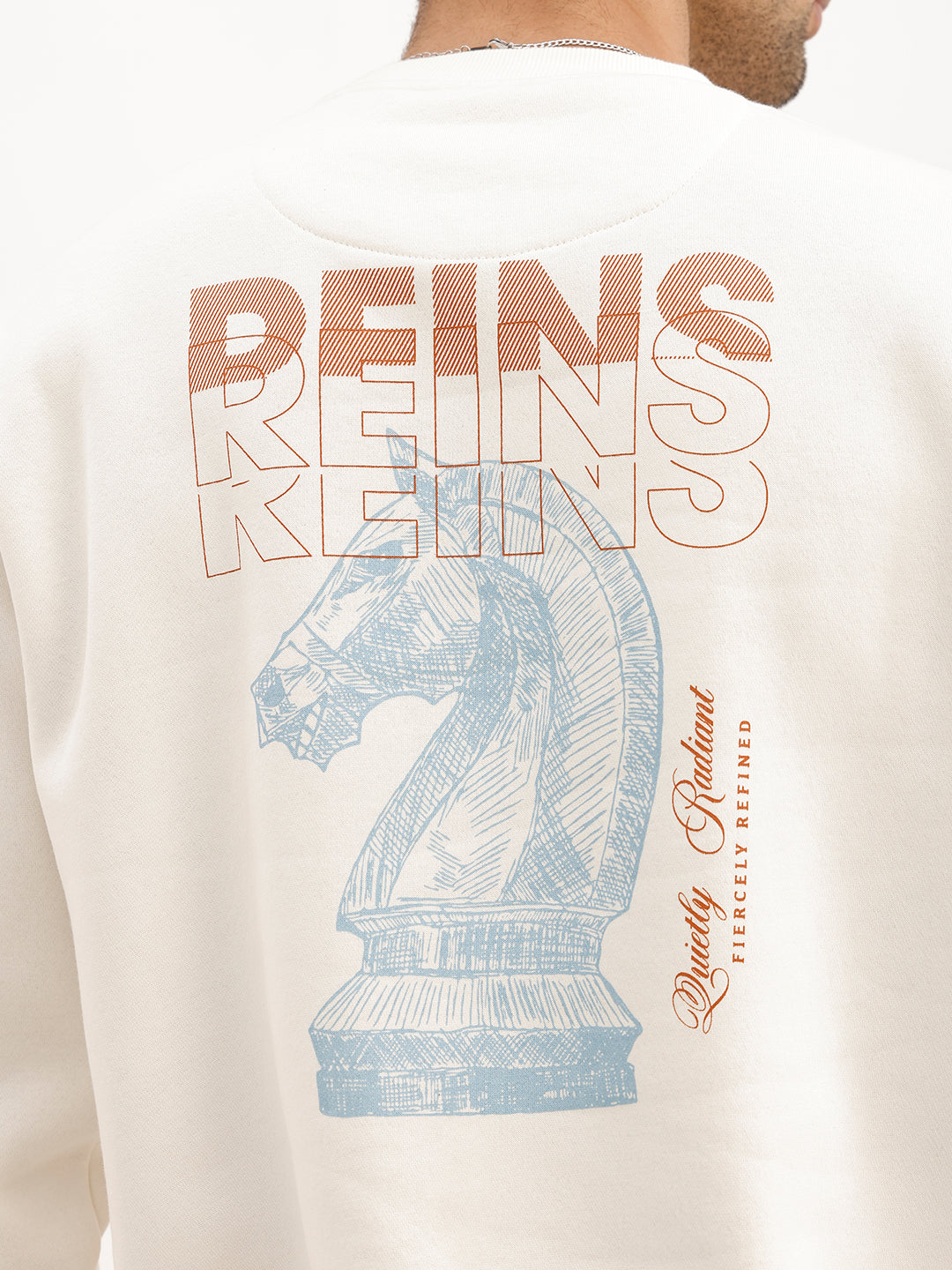 Regular Fit Placement Printed Sweatshirt | Off White