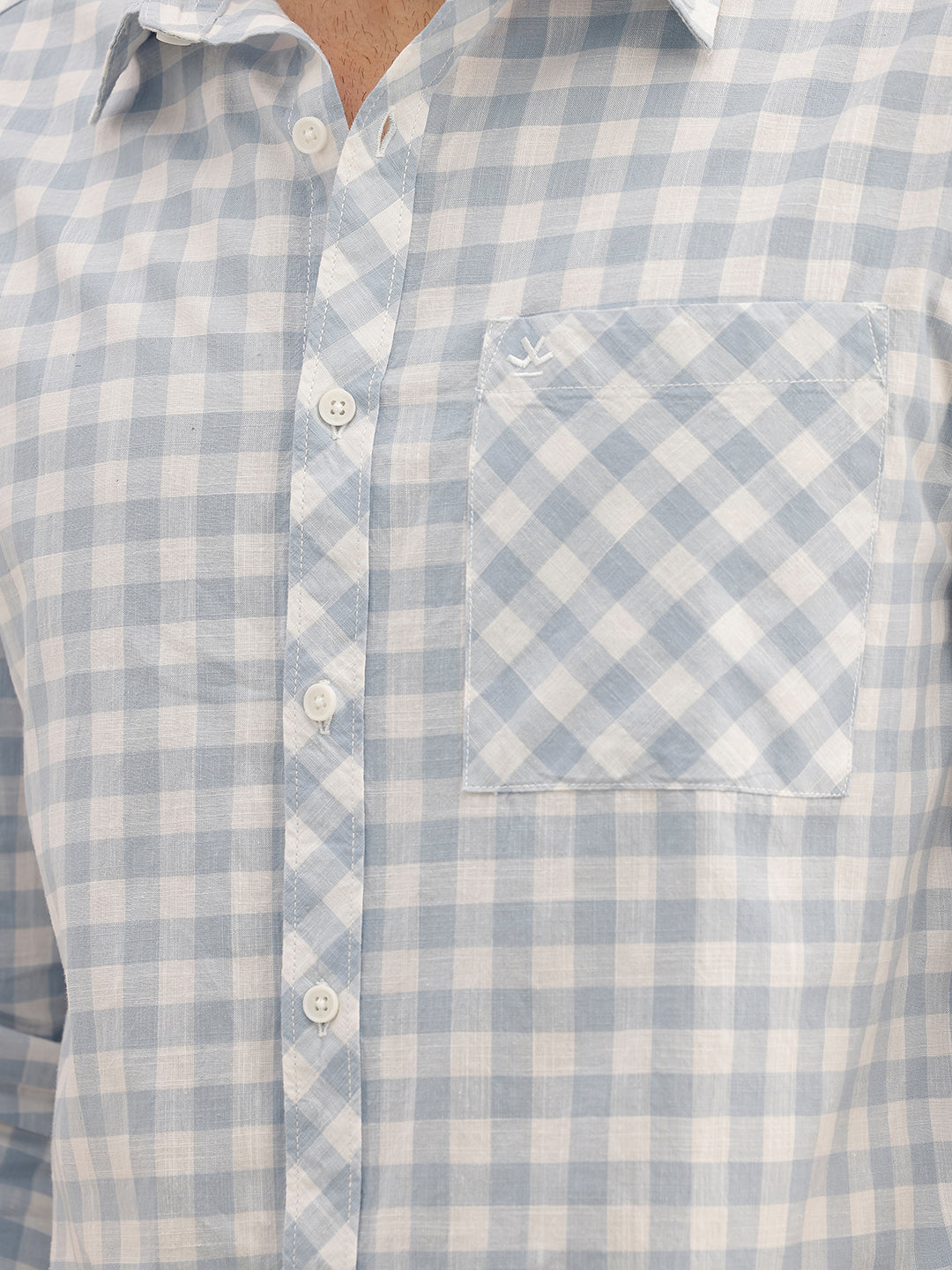 Classic Comfort Fit Checkered Shirt | Blue