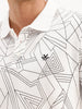 Slim Fit AOP Polo T-Shirt | White