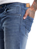 Solid Blue Twill Jeans