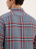Textured Regular Fit Checkered Shirt | Blue