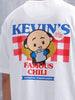 Kevin’s Famous Chili Graphic Oversized Fit Tee For Men | White