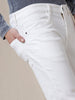 White Cropped Basic Jeans