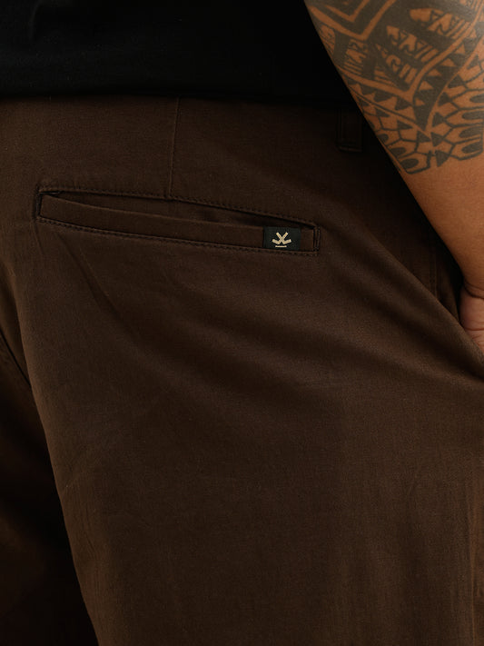 Solid Loose Fit Trouser | Brown