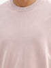Solid Comfort Fit Full Sleeve Sweater | Pink
