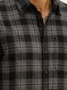 Slim Fit Checkered Full Sleeve Shirt | Dark Grey
