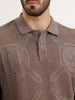 Oversized Flat Knit T-Shirt | Dark Green