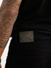 Solid Skinny Fit Denim Jeans | Black