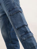 Faded Loose Fit Denim Cargo | Blue