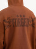 Oversized Back Printed Hooded Sweatshirt | Brown