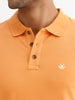 Solid Slim Fit Polo T-Shirt | Orange