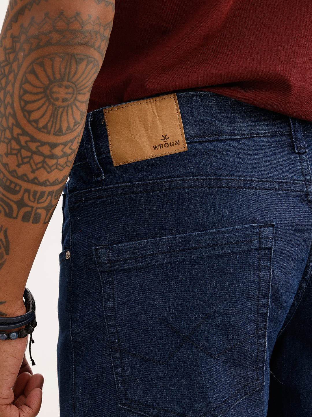 Solid Slim Fit Denim Jeans | Dark Blue