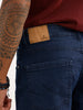 Solid Slim Fit Denim Jeans | Dark Blue