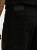Solid Slim Cropped Denim Jeans | Black