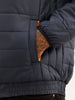 Solid Regular Fit Puffer Jacket | Navy Blue